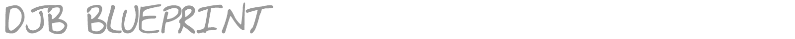 DJB Blueprint font preview
